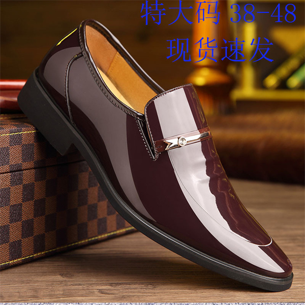 Pointed patent leather business formal casual men's leather shoes