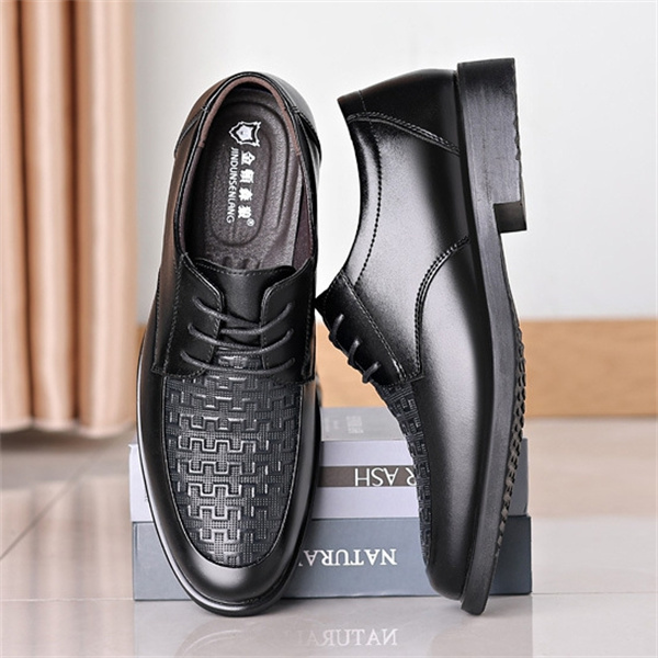 New men's business lace-up leather shoes