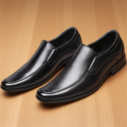 Men's slip-on shoes with small square toe