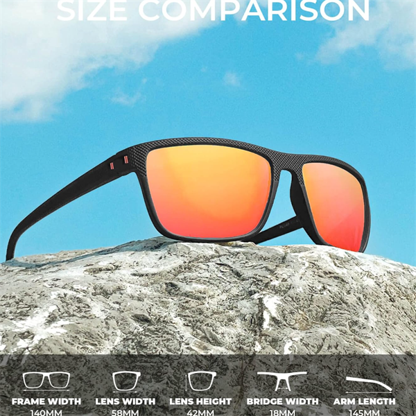 SEEDJUNE Polarized Sunglasses for Men, Lightweight Sun Glasses with UV Protection for Driving Fishing Golf