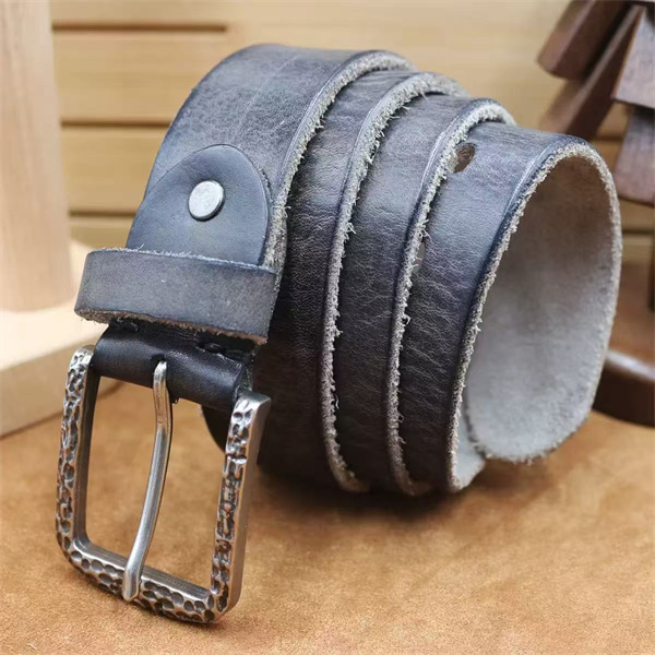 Handcrafted Full Grain Leather Belt | 1.5" Wide Thickened, Men's Belt