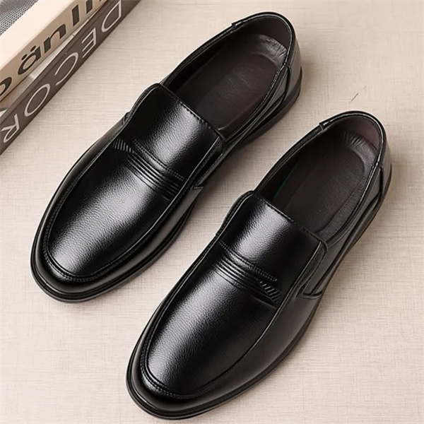 Men's genuine leather non-slip soft insole business loafers