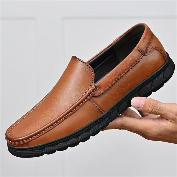 Genuine leather soft-soled dad shoes for middle-aged and elderly men | Slip-on non-slip breathable casual leather shoes
