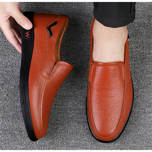 Cowhide men's business casual leather shoes, breathable and comfortable, popular classic dad shoes
