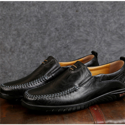 Comfortable cowhide men's business casual leather shoes breathable and comfortable popular classic dad shoes large size casual shoes men