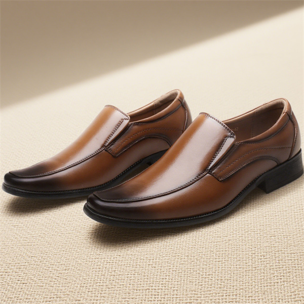 Men's slip-on shoes with small square toe