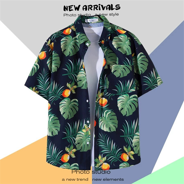 Summer Casual Retro Cardigan Hawaiian Holiday Style Floral Holiday Shi