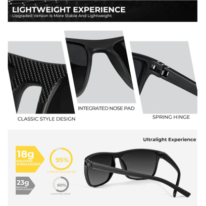 SEEDJUNE Polarized Sunglasses for Men, Lightweight Sun Glasses with UV Protection for Driving Fishing Golf