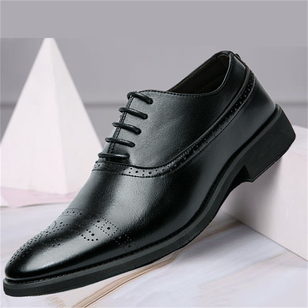 New spring and autumn men's leather shoes men's brogue flower shoes