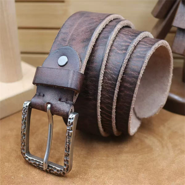 Handcrafted Full Grain Leather Belt | 1.5" Wide Thickened, Men's Belt