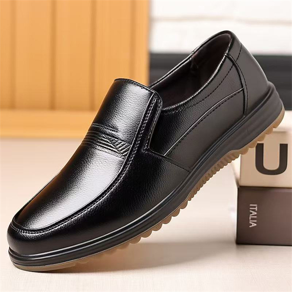 Men's genuine leather non-slip soft insole business loafers