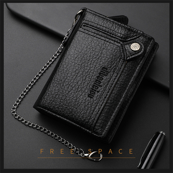 Retro zipper anti-theft wallet