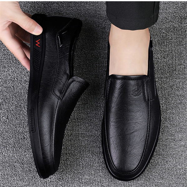 Cowhide men's business casual leather shoes, breathable and comfortable, popular classic dad shoes