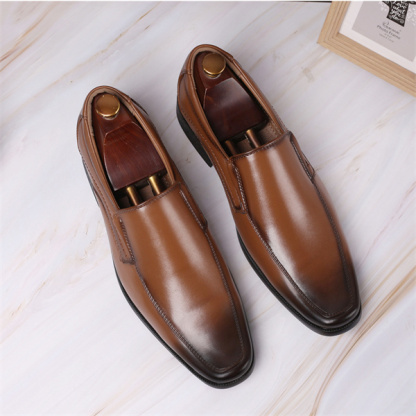 Men's slip-on shoes with small square toe