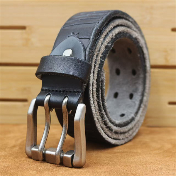 Handcrafted Full Grain Leather Belt | 1.5" Wide Thickened, Men's Belt