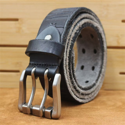 Handcrafted Full Grain Leather Belt | 1.5" Wide Thickened, Men's Belt