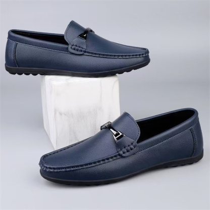 Luxury Horsebit Leather Loafers | Slip-on Business Casual Shoes