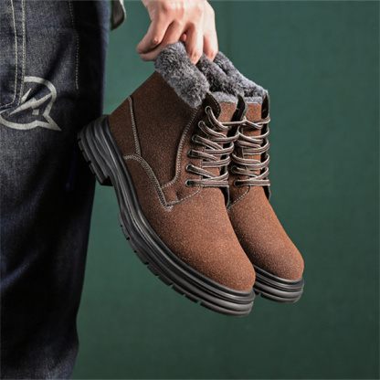 Men's outdoor velvet thick warm snow boots