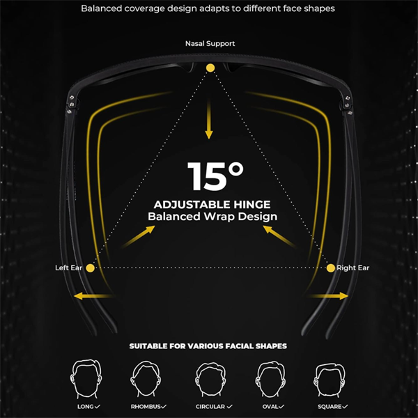SEEDJUNE Polarized Sunglasses for Men, Lightweight Sun Glasses with UV Protection for Driving Fishing Golf