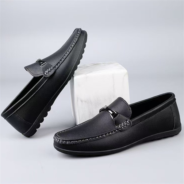 Luxury Horsebit Leather Loafers | Slip-on Business Casual Shoes