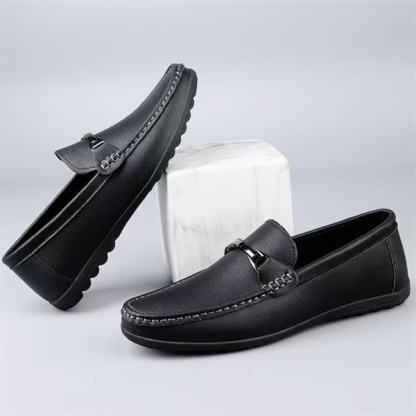 Luxury Horsebit Leather Loafers | Slip-on Business Casual Shoes