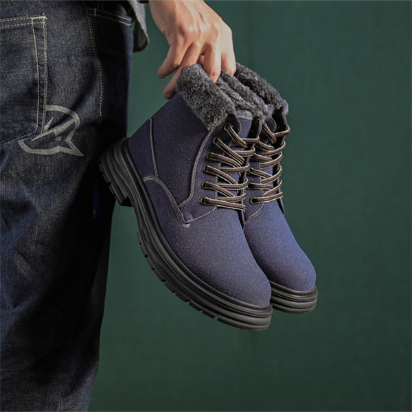 Men's outdoor velvet thick warm snow boots