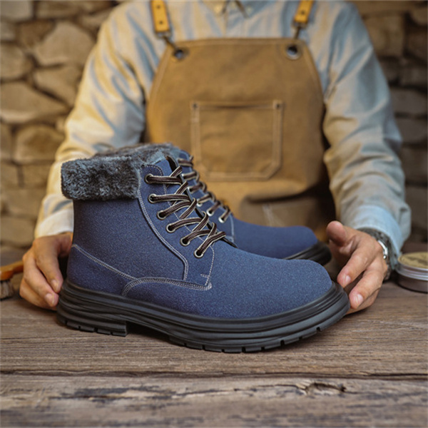 Men's outdoor velvet thick warm snow boots