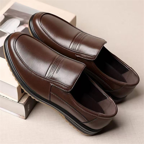 Men's genuine leather non-slip soft insole business loafers