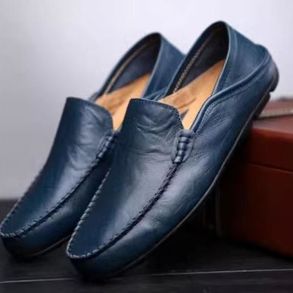 British men's large-size moccasins, casual shoes, slip-on breathable loafers, driving shoes