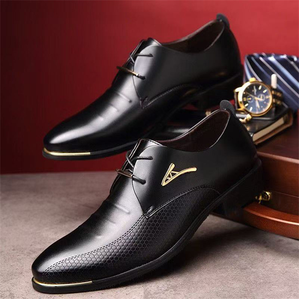 New large size men's leather shoes business formal shoes men's lace-up casual shoes