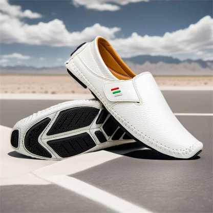 Hand-sewn Mark line moccasins extra large size casual men's shoes