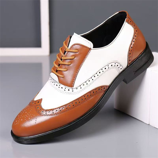 New spring and autumn men's business casual formal wear Brock leather 