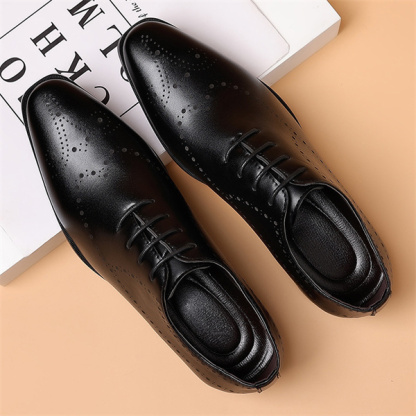 British men's large size black business formal soft-soled suit casual leather shoes