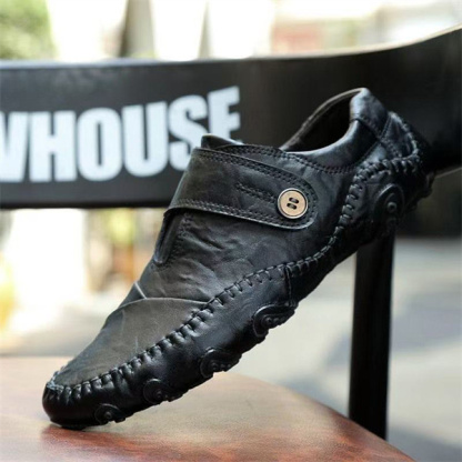 Men's genuine leather soft-soled casual driving shoes
