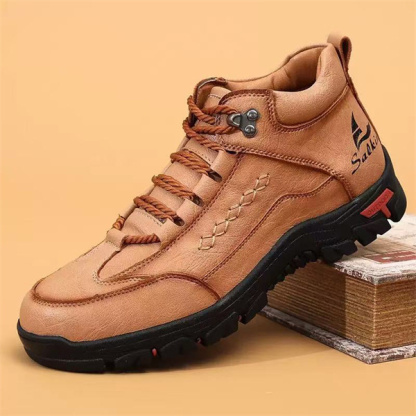 Men's lace-up casual leather shoes