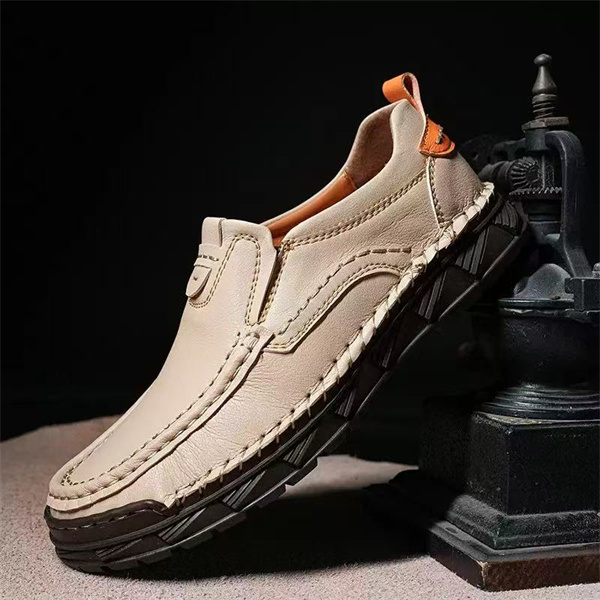New low-top hand-stitched casual leather shoes