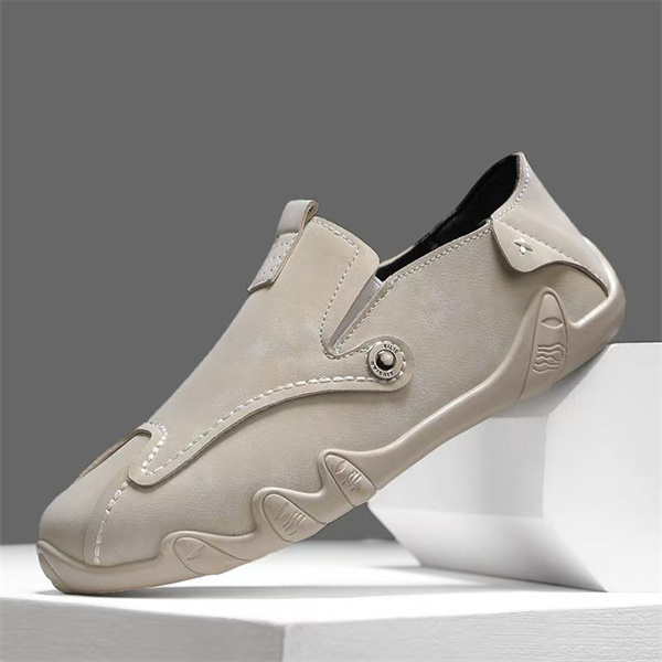 Fashion leather shoes men's soft sole casual octopus toe shoes fashion casual shoes lazy shoes