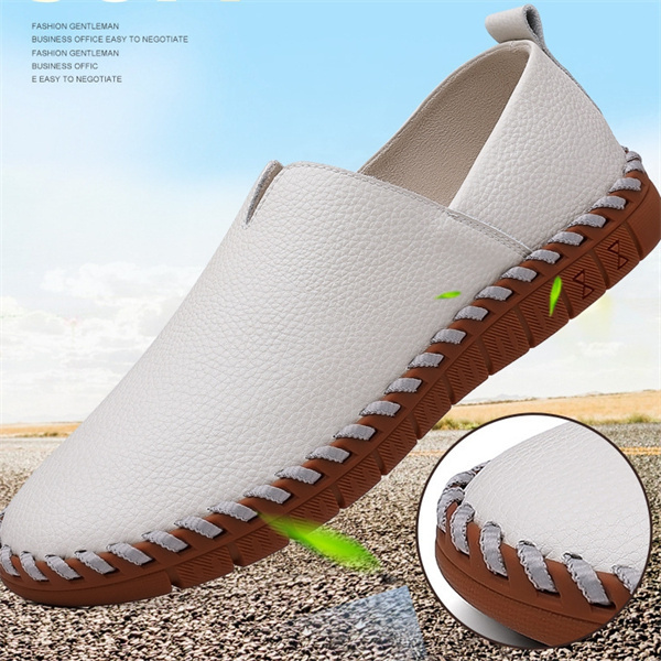 New men's casual shoes slip-on business casual leather shoes fashionable all-match sports casual shoes