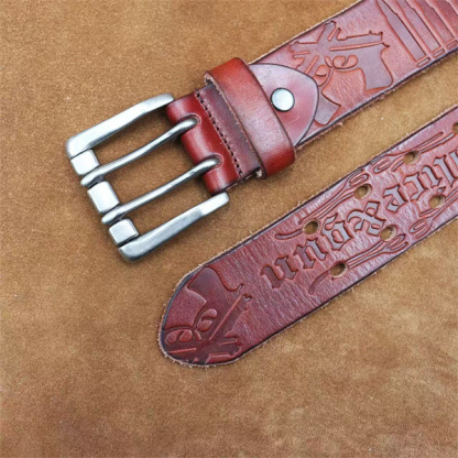 Handcrafted Full Grain Leather Belt | 1.5" Wide Thickened, Men's Belt