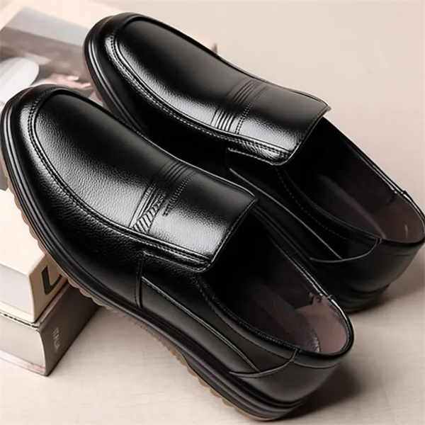 Men's genuine leather non-slip soft insole business loafers