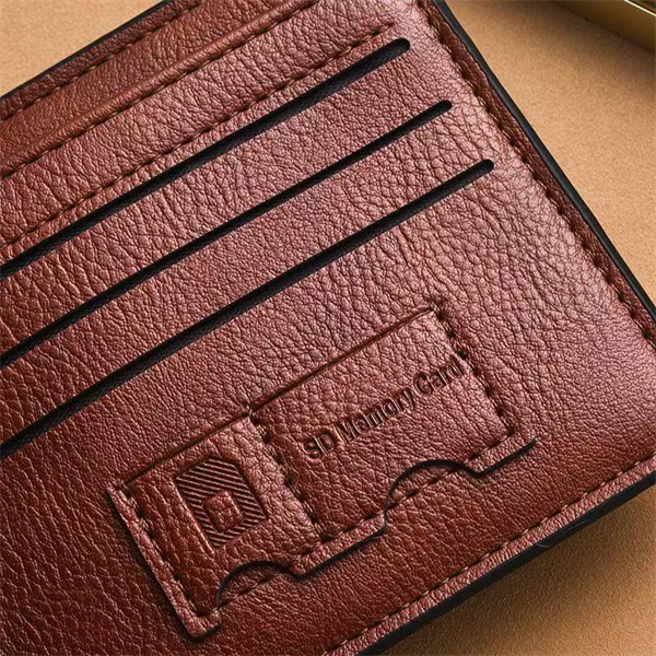 New men's wallet, ultra-thin short soft leather wallet with a retro distressed finish, multi-card slots, large capacity.
