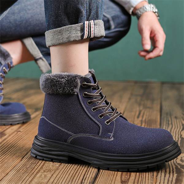 Men's outdoor velvet thick warm snow boots