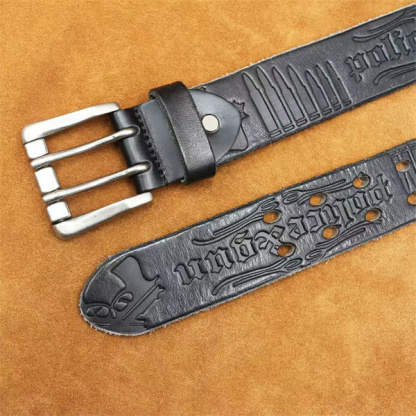 Handcrafted Full Grain Leather Belt | 1.5" Wide Thickened, Men's Belt