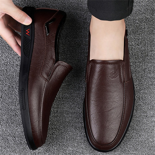 Cowhide men's business casual leather shoes, breathable and comfortable, popular classic dad shoes