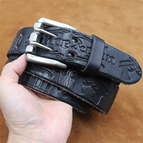 Handcrafted Full Grain Leather Belt | 1.5" Wide Thickened, Men's Belt