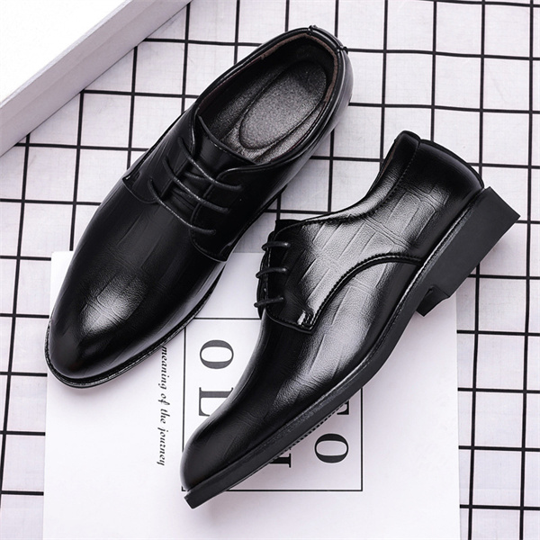 British business pointed toe men's leather shoes