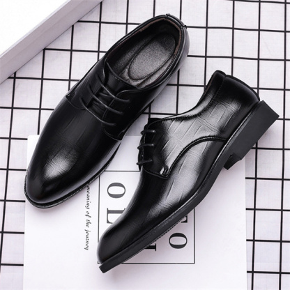 British business pointed toe men's leather shoes