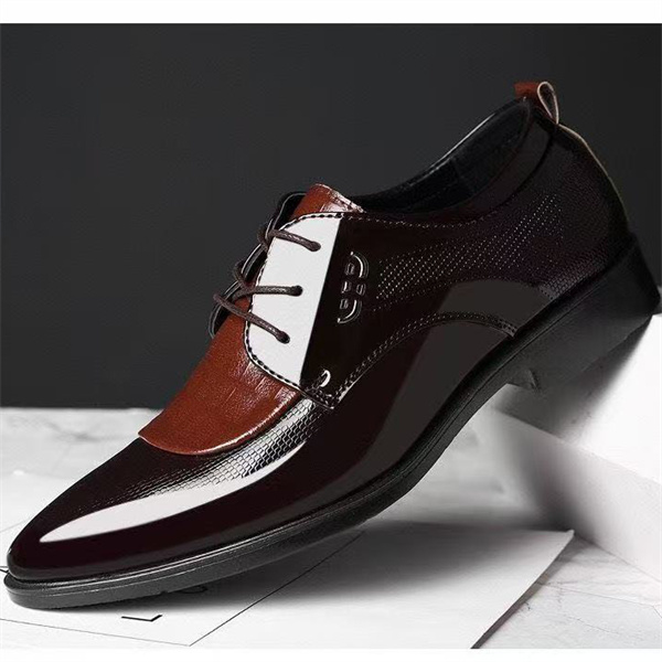 Men's leather shoes new business formal shoes large size shoes men's lace-up wedding shoes versatile casual shoes