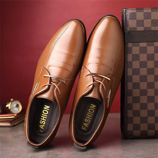 New large size men's leather shoes business formal shoes men's lace-up casual shoes