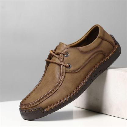 Casual fashion hand-sewn shoes genuine leather trendy shoes British style breathable driving shoes